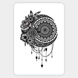 Flower moon mandala Sticker